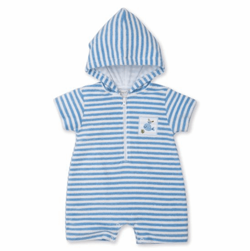 Kissy Kissy Ocean Oasis Terry Romper S21OOTblue