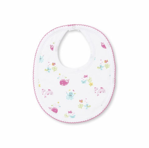 Kissy Kissy Ocean Outing Print Bib S22OO13Pfuchsia