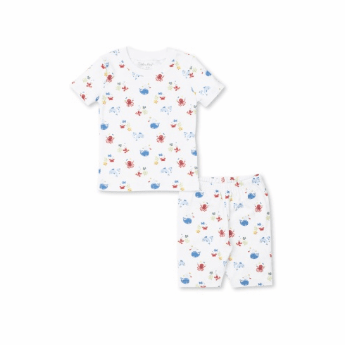 Kissy Kissy Ocean Outing Print Short Pajamas S22OO193Pbluec