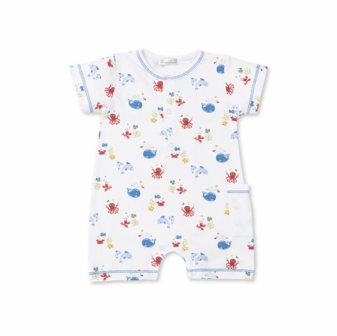 Kissy Kissy Ocean Outing Print Short Playsuit S22OO23Pblue