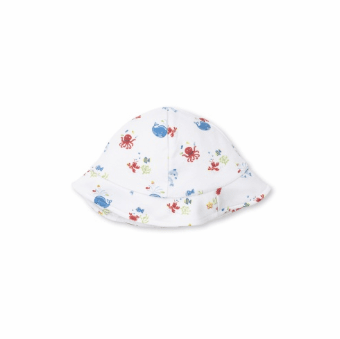 Kissy Kissy Ocean Outing Print Sunhat S22OO40Pblue