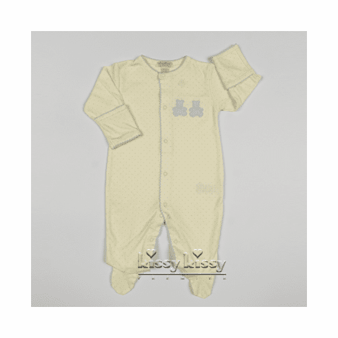 Kissy Kissy Organic Mini Bears Footie F17454-04Blue