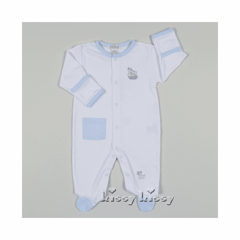 Kissy Kissy Our Ark Footie S15246-04whblue