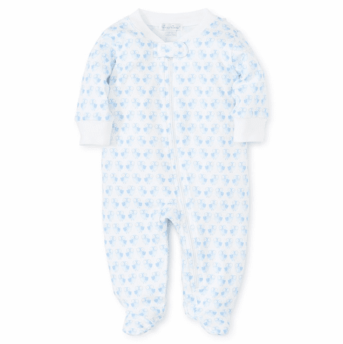 Kissy Kissy Owl Power Print Footie that Snaps S19OP04Pblue(NO ZIPPER)