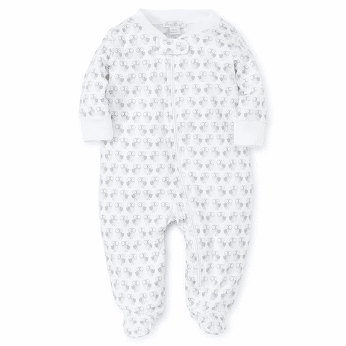 Kissy Kissy Owl Power Print Footie that Snaps S19OP04Psilver(NO ZIPPER)