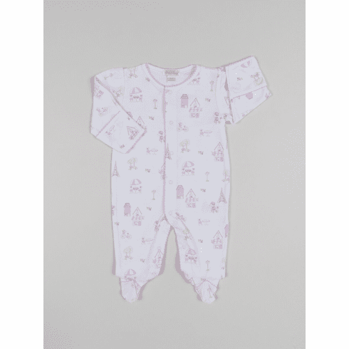 Kissy Kissy Parisian Stroll Print Footie F18PS04P