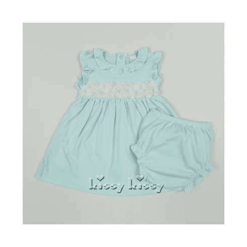 Kissy Kissy Pastels Sleeveless Dress w/Diap. Cov. S16181-34mint