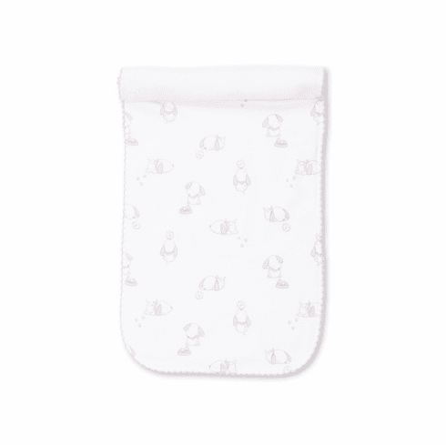 Kissy Kissy Peppy Pups Print Burp F22PP30Ppink