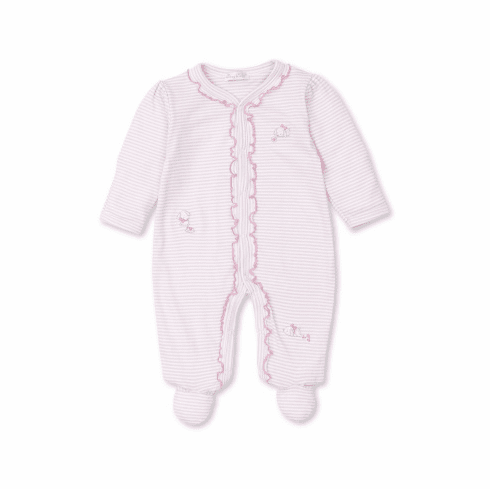 Kissy Kissy Peppy Pups Stripe Footie F22PP04Stpink