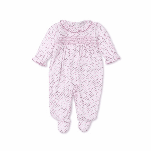 Kissy Kissy Petite Paradise Print Footie with Smocking FPP04PSpink