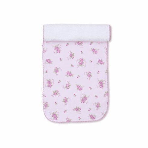 Kissy Kissy Pink Rose Scroll Print Burp KKF24PRS30p