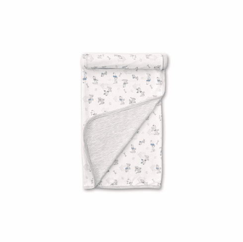 Kissy Kissy Pint Size Pups Reversible Blanket S20PSP08R