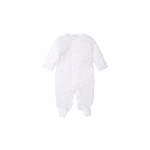Kissy Kissy Pique Bare Backs White Footie F20PBB04White
