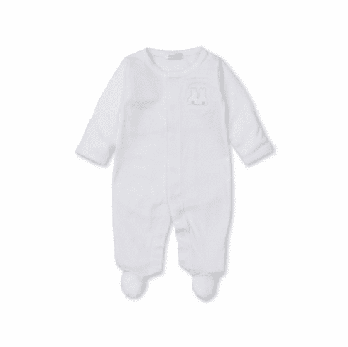 Kissy Kissy Pique Bunny Footie S23PB04white