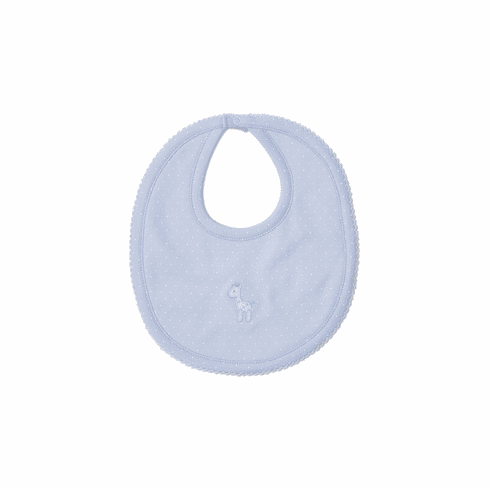 Kissy Kissy Pique Giraffe Family Bib F19PGF13blue