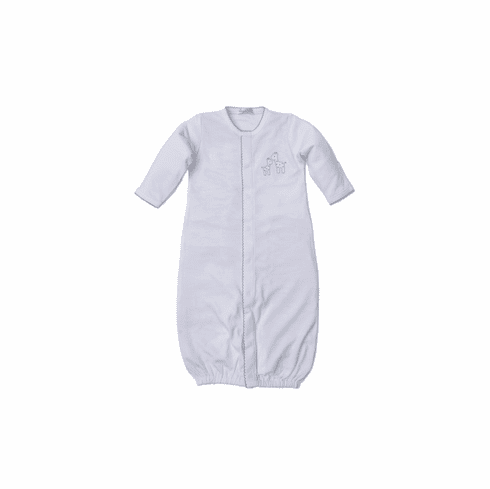 Kissy Kissy Pique Giraffe Family Convertible Gown F19PGF14white