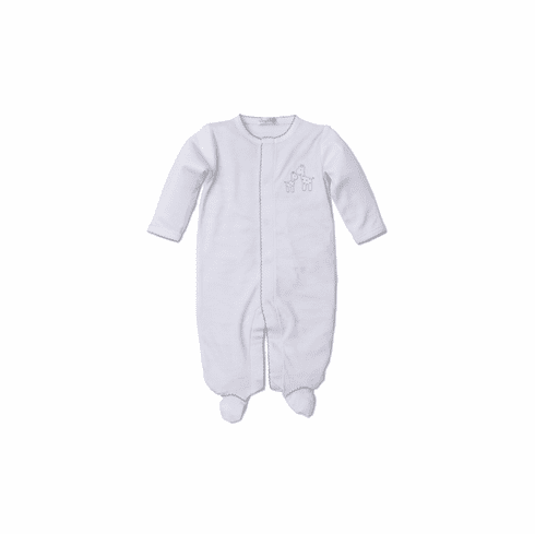 Kissy Kissy Pique Giraffe Family Footie F19PGF04white