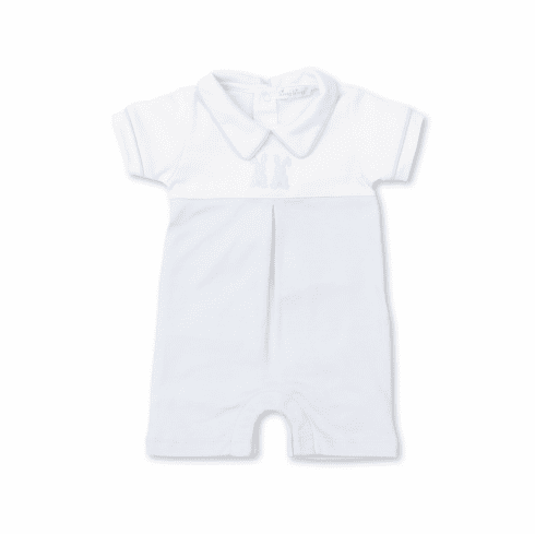 Kissy Kissy Pique Rabbit Ears Short Playsuit SS22PRE23blue/white