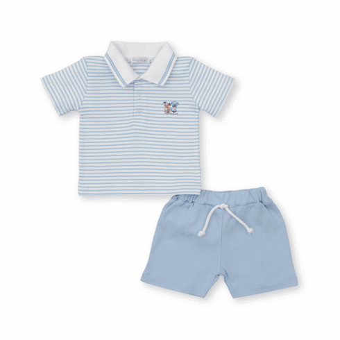 Kissy Kissy Playground Pups Print TODDLER Bermuda Short Set SS25PP60pT