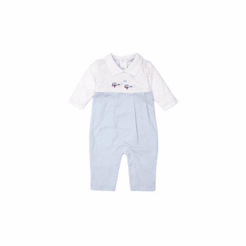 Kissy Kissy Premier Airplane Playsuit with Embroidery F20PCT10Bl