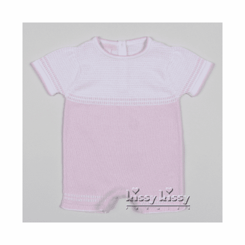 Kissy Kissy Premier Balloon Bears FINE KNIT Short Playsuit S14551F-SPLpink