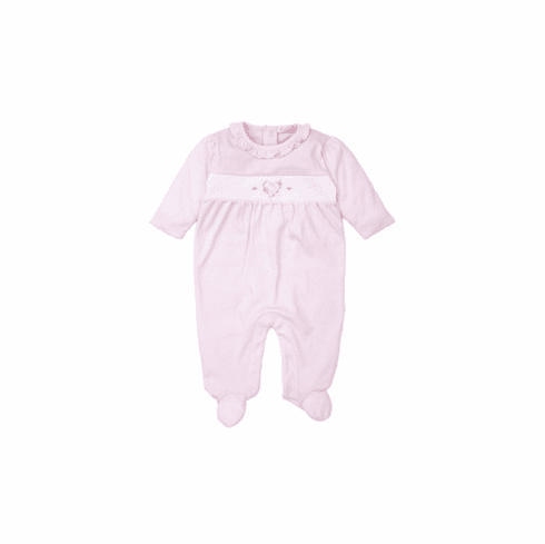 Kissy Kissy Premier Blushing Hearts Pink and White Footie F20BH04pink