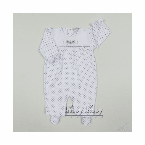 Kissy Kissy Premier Daisies Print Footie S16569-04Pnavy