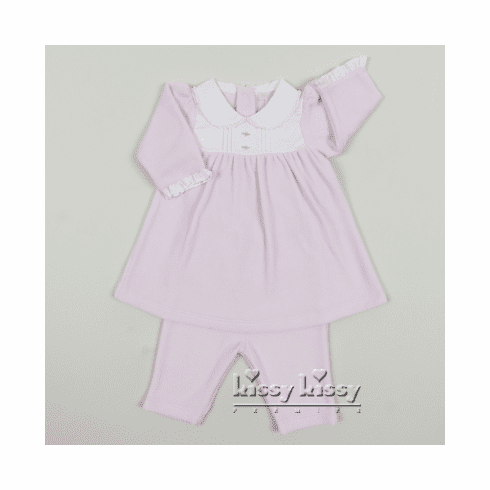 Kissy Kissy Premier Rosebud VELOUR Dress with Legging F15563-16LVpink