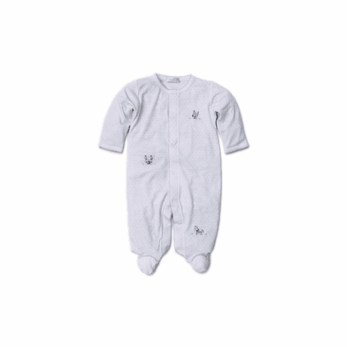 Kissy Kissy Premier Scattered Knights Footie with Hand Embroidery SCEK04