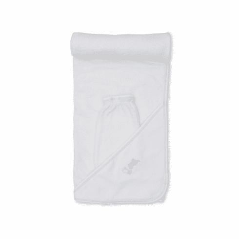 Kissy Kissy Puppy Dog Fun Print Towel and Mitt Set F23PDF90Pblue