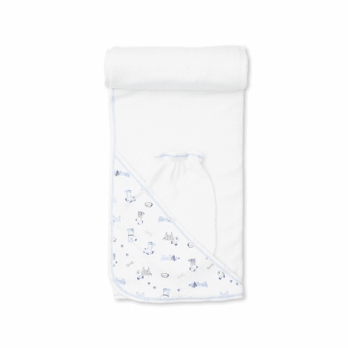 Kissy Kissy Puppy Party Print Towel and Mitt Set S22PP90P