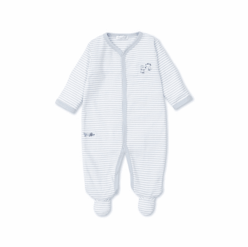 Kissy Kissy Puppy Party Stripe Footie S22PP04St