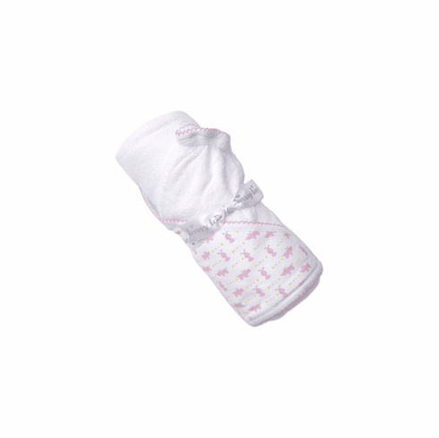 Kissy Kissy Pups in a Row Towel and Mitt F19PR09Ppink
