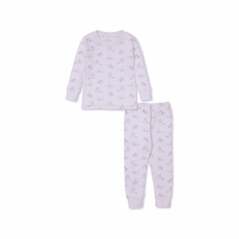 Kissy Kissy Pups in Action Print Long Pajamas F24PIA190prpkc