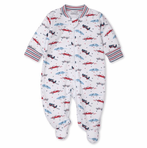 Kissy Kissy Reckless Racecars Footie with Zipper S21RR04Z