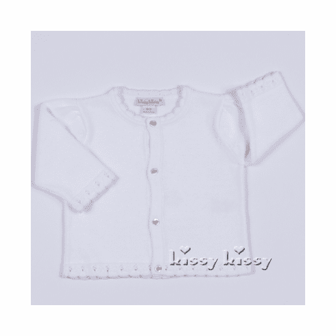 Kissy Kissy Rosebud Button FINE KNIT Cardigan F14L096F-CAwhite