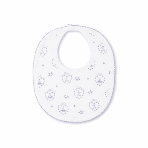 Kissy Kissy Rosebuds en Point Print Bib F22RP13Plilac