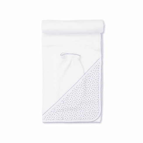 Kissy Kissy Rosebuds en Point Towel and Mitt Set F22RP40Clilac
