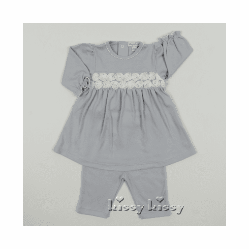 Kissy Kissy Roses Dress w/Legging F15178-16LGsilver