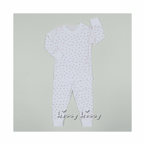 Kissy Kissy Rosy Print Footie with Smocking(NOT PJ) S16290-04SmPpink