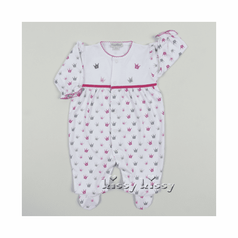 Kissy Kissy Royal Crowns Footie F15285-04pink