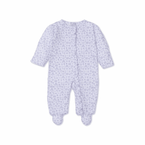 Kissy Kissy Royal Details Print Footie with Zipper F24RD04Zpli