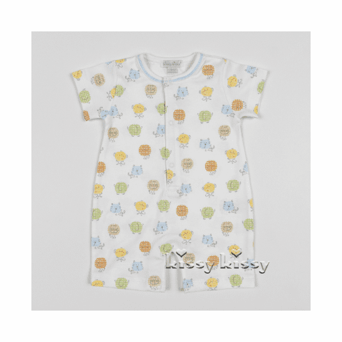 Kissy Kissy Safari Smiles Print Short Playsuit F17424-23Pblue