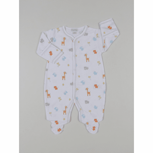 Kissy Kissy Safari Stroll Print Footie S18472-04Pblue