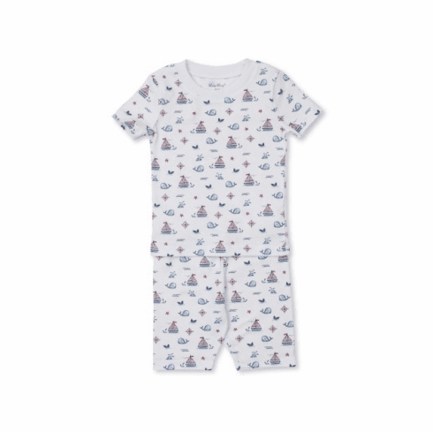 Kissy Kissy Sails n Whales Short  Print Pajamas 23SW193pc