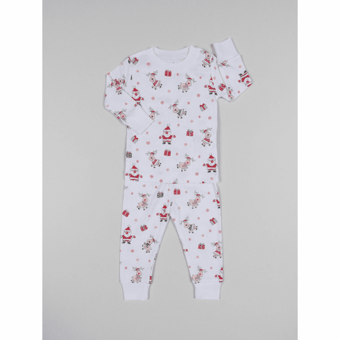 Kissy Kissy Santa Print Two Piece Pajamas F18FSP190Pc