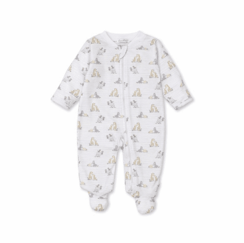 Kissy Kissy Savannah Soiree Print Footie with Zipper F21SS04PZ