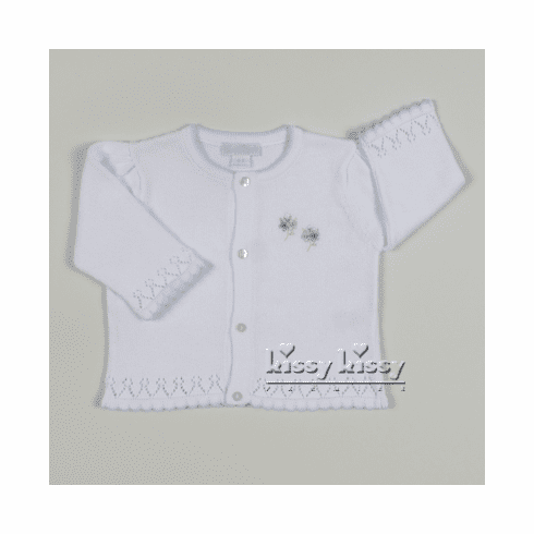 Kissy Kissy Scattered Blossoms FINE KNIT Cardigan S15649F-CAwhblue