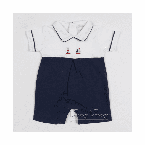 Kissy Kissy Scattered Seashore Short Playsuit w/Collar S17660-23C