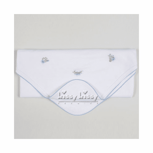 Kissy Kissy Scattered Squeaky Clean Blanket S11687-08blue